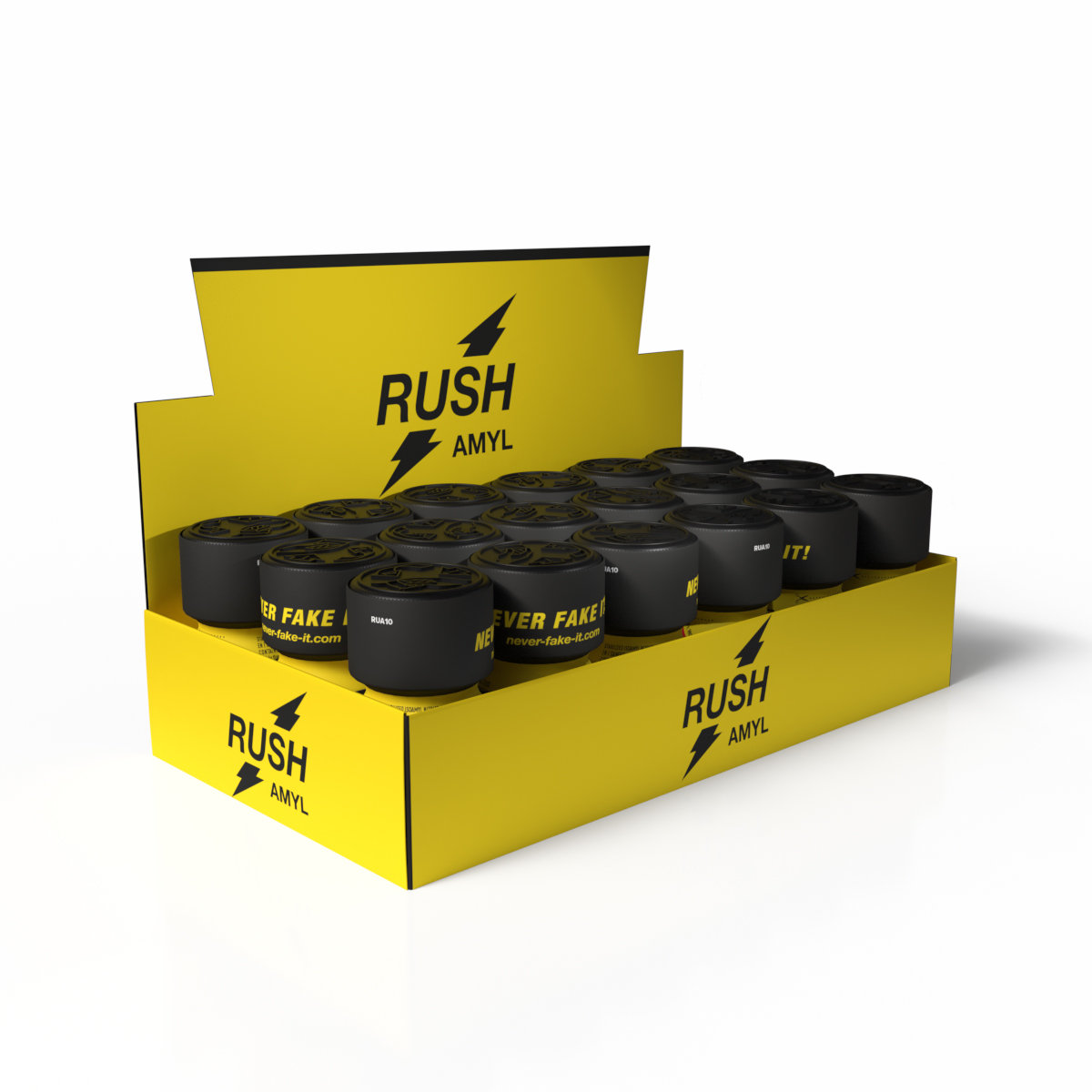 Rush Amyl counter display tray — 18 units